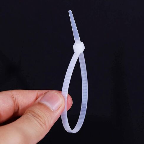 1000 PCS Nylon Cable Ties, 20 LBS Tensile Strength Multi-Purpose Zip Ties Self-Locking Small Zip Ties Heavy Duty Zip Ties, Tie Straps (4 Inch, White) in Saudi Arabia