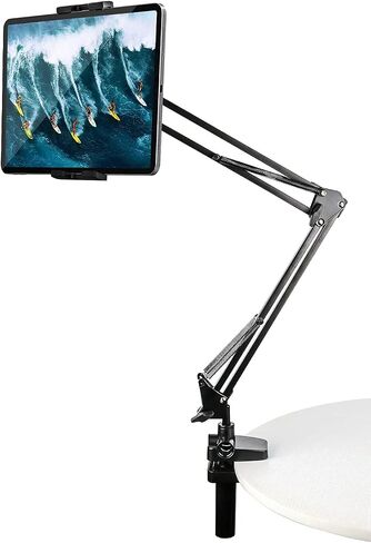 Articulating Arm Tablet Holder, woleyi Phone iPad Holder Clamp for Desk/Bed, Lazy Tablets Stand Flexible 360° Rotation Compatible with iPad Pro Air Mini, Cell Phone, Galaxy Tab, Switch or 4-11" Device in Saudi Arabia