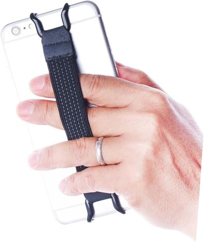 UKCOCO Tablet Holder Tablet Holder Strap Hand Grip Universal Nylon Band Tablet for E-Reader Black Cm Anti Finger Holder Bracket Elastic Phone Smartphones Mobile Cellphone Stand Cellphone Stand in Saudi Arabia