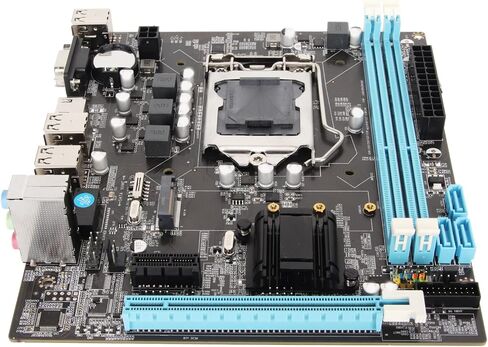 اللوحة الأم لسطح المكتب، اللوحة الأم للكمبيوتر DDR3 ثنائي القناة للكمبيوتر الشخصي، H61 6 USB2.0 DDR3 M.2 NVMe NGFF 100Mbps LAN Micro ATX اللوحة الأم لـ LGA1155 in Saudi Arabia