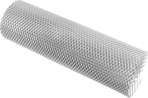 X AUTOHAUX Universal 40x13 Inch Car Pickup Truck Grille Mesh Sheet Spoiler Bumper Grille Insert Air Intake Racing Vent Grill Aluminum Alloy 8x16mm Rhombic Hole Silver Tone in Saudi Arabia