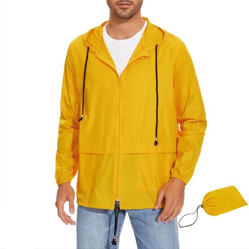 Century Star Mens Rain Jackets Waterproof with Hood Lightweight Packable Raincoat Windbreaker for Men Outdoors Rain Suits in Saudi Arabia