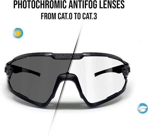 Bertoni Sport Sunglasses Polarized Photochromic Cycling MTB w. Prescription Carrier QUASAR in Saudi Arabia