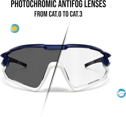 Bertoni Sport Sunglasses Polarized Photochromic Cycling MTB w. Prescription Carrier QUASAR in Saudi Arabia