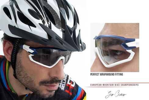 Bertoni Sport Sunglasses Polarized Photochromic Cycling MTB w. Prescription Carrier QUASAR in Saudi Arabia