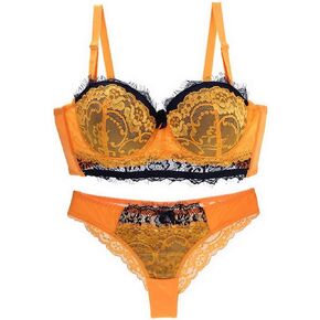 Swbreety Women's Lace Bra and Panty Set Push Up Floral Lace Lingerie Sets Underwire Bras