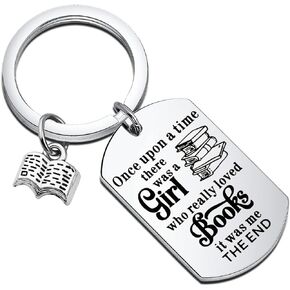 TIIMG Funny Book Lover Keychain Librarian Gift Reading Lover Gift Gift for Women Girls