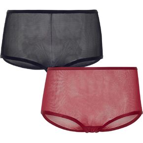 Women's Silky Mesh High Rise Boyshort, Multi-pack
