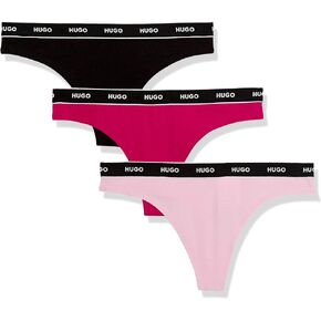 Women's 3-Pack Repeat Logo Cotton Stretch Thongs