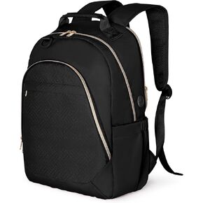 حقيبة ظهر للكمبيوتر المحمول من فاسروم للنساء للعمل، حقيبة كمبيوتر مقاس 15.6 بوصة حقيبة نهارية عادية مع فتحة شحن USB للسفر والعمل والكلية، وردي (حقيبة فارغة فقط) in Kuwait