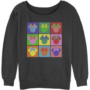 Women's Classic Mickey Warhol Minnie Junior's Raglan Pullover with Coverstitch in Saudi Arabia