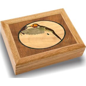 Hummingbird Wood Art Gift Trinket Box & Jewelry Boxes - Handmade USA - Unmatched Quality - Unique, No Two are the Same - Original Work of Wood Art (#4504 Hummingbird 4x5x1.5)