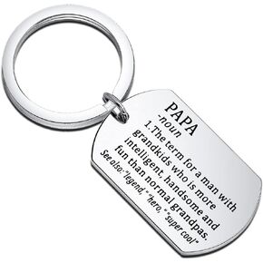 ENSIANTH Papa Gift Grandpa Keychain Papa Father’s Day Gift Papa Birthday Gift To my Papa Gift Grandfather Keychain