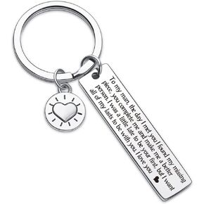 7RVZM To My Man Keychain Romantic Gift I Love You Jewelry Husband Keychain Boyfriend Jewelry