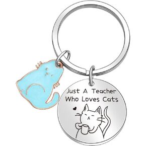 ORZOESD Teacher Keyring Cat Jewelry Teacher Appreciation Keychain Teachers Friends Gift