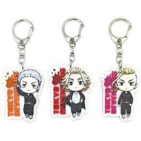 EBTY DREAMS Inc. - Set of 3 Tokyo Revengers Acrylic Keychain Manjirou Sano (Mikey), Ken Ryuuguuji (Draken), Takashi Mitsuya v1