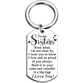 Iweca Sister Gifts Keychain Sister New Year Gifts Sisters Gifts from Sister Birthday Teen Girl Women Friendship Keychain BFF Gifts from Sister Bestie Christmas Valentines Day