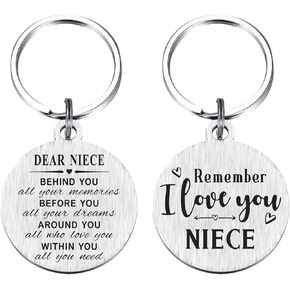 Niece Gifts - Best Niece Ever Keychain - Graduation Christmas Gift to My Best Niece