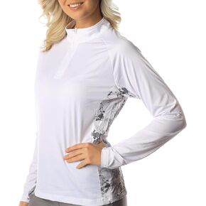Women's Camouflage Long Sleeve Half Zip Shirt