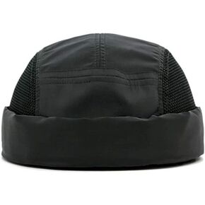 CLAPE Breathable Docker Cap Rolled Cuff Beanie Brimless Worker Hat Street Casual Visor-Less Sailor Skullcap