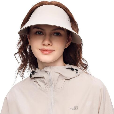 Sun Visors for Women Wide Brim Summer UV Protection Foldable Sun Hat UPF 50+ Beach Cap SNH5M133T in Kuwait