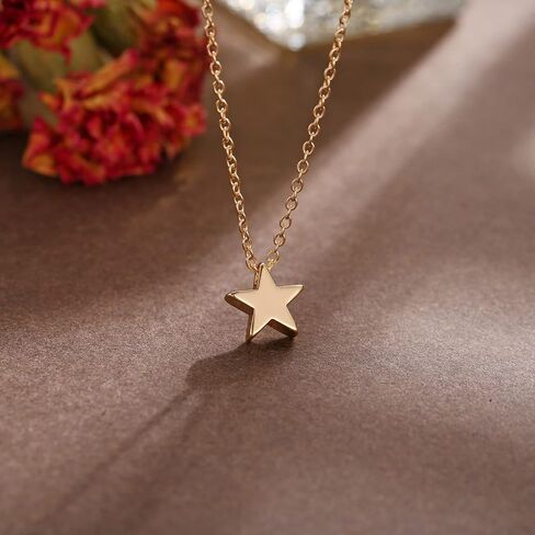 Yrolrorh Boho Star Short Necklace Gold Choker Chain Tiny Star Drop Pendant Wedding Necklace Dainty Charm Fashion Jewelry Gift for Women and Girls in Saudi Arabia