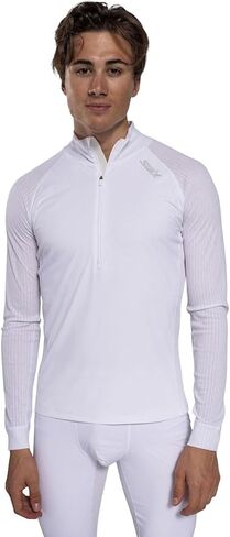 قميص رجالي من Swix Racex بنصف سحاب ومقاوم للرياح وسريع الجفاف وقصة ضيقة وأكمام طويلة in Kuwait