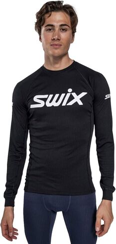 قميص رجالي من Swix Racex بنصف سحاب ومقاوم للرياح وسريع الجفاف وقصة ضيقة وأكمام طويلة in Kuwait