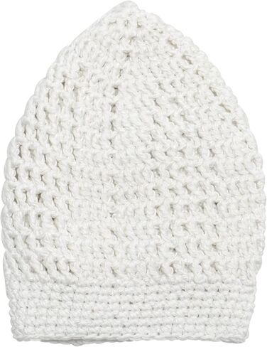 White Kufi Hat Tight & Loose Weave Mix Crocheted Comfortable Cotton Muslim Kufi Topi Skull Prayer Cap in Saudi Arabia