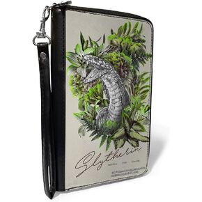 Buckle-Down Women's PU Zip Around Wallet Rectangle-Harry Potter, 7.5"x4.5"