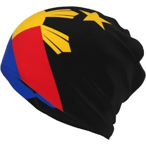 Philippine Filipino Flag Multifunction Beanie Hat for Men Women Fashion Philippines Scarf Soft Stretch Skull Cap