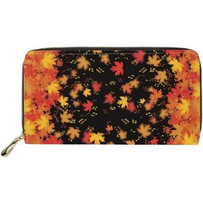 HUGS IDEA Boho Sea Turtles Printed Leather Wallet for Women Ladies Elegant Slim Coins Credit Cards Cash Organizer Clutch Purse