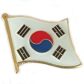 Korea National Flag International Travel Small Pins Enamel Made Metal Souvenir for Hat Clothes Backpack