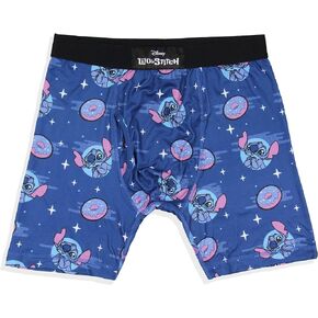 Disney Mens' Lilo and Stitch Donuts Tag-Free Boxers Underwear Boxer Briefs For Adults