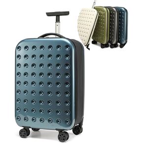 شنطة سفر محمولة قابلة للطي مقاس 22 × 14 × 9 معتمدة من شركات الطيران - مثالية للسفر والاعمال التجارية - حقائب سفر بعجلات - ازرق، 20 انش، خارج الحدود، هيكل صلب متين خفيف الوزن 4 عجلات in Kuwait