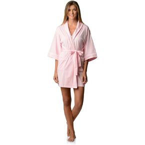 Casual Nights Women's Lounge Jersey Cotton Kimono Short Robe
