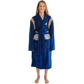 Star Trek: Discovery Bathrobe for Men And Women | Soft Plush Spa Robe for Adults | Lightweight Fleece Shower Robe With Belted Tie | One Size Fits Most Adults