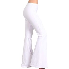 Zoozie LA Women's Bell Bottoms Flared Yoga Stretch Pants Tie Dye High Waist
