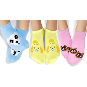 كونترولر جير جوارب أنيمال كروسينج: نيو هورايزونز بيلز اون ماي مايند - 3 عبوات - جوارب كاحل أصلية ورسمية من نينتندو انيمال كروسينج in Kuwait