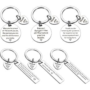 12 Pcs Thank You Gifts for Women Keychains Going Away Gift for Coworker Teacher Appreciation Gifts in Bulk Employee Appreciation Gifts for Social Worker Volunteer Christmas Valentines Day Anniversary