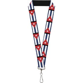 Buckle-Down Lanyard-1.0"-Cuba Flags