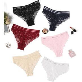 Avidlove Women's Underwear Floral Lace Panties Sexy Hipster Underwear Briefs Panty Set (S-XXL)