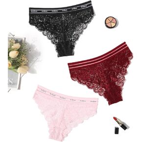 Avidlove Women's Underwear Floral Lace Panties Sexy Hipster Underwear Briefs Panty Set (S-XXL)