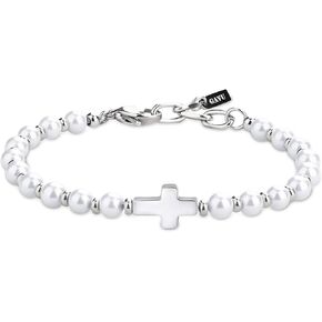 GAVU Men’s Cross Bracelet, Beaded Bracelet for Men, Crystal Bracelet for Men
