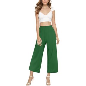 CLIV Womens Wide Leg Pants High Waist Business Casual Dress Pants Stretch Pull On Palazzo Lounge Pants
