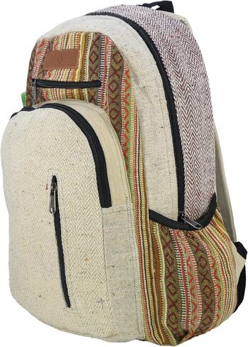 حقيبة ظهر وحقائب كروس من KARMA CRAFTER Himalayan Hemp - حقيبة ظهر وحقائب متعددة الأغراض للكلية والعمل والسفر in Saudi Arabia