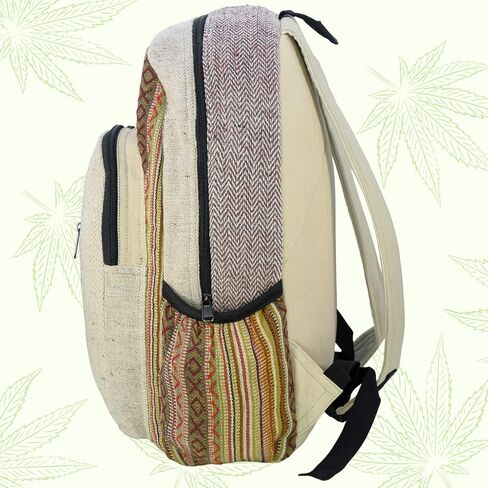 حقيبة ظهر وحقائب كروس من KARMA CRAFTER Himalayan Hemp - حقيبة ظهر وحقائب متعددة الأغراض للكلية والعمل والسفر in Saudi Arabia