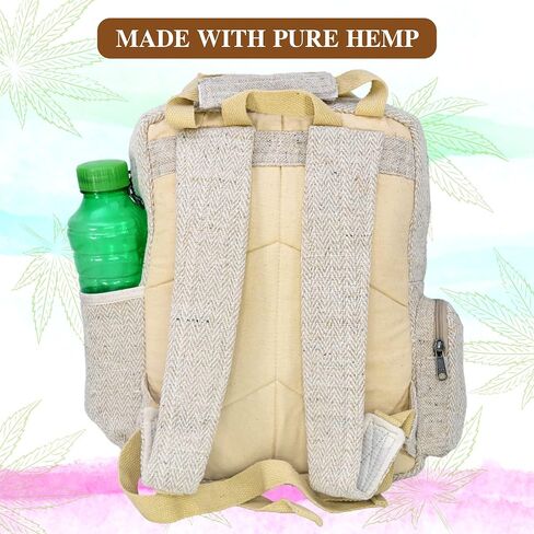 حقيبة ظهر وحقائب كروس من KARMA CRAFTER Himalayan Hemp - حقيبة ظهر وحقائب متعددة الأغراض للكلية والعمل والسفر in Saudi Arabia