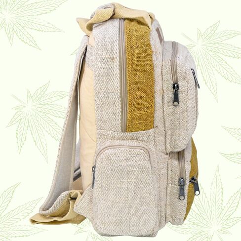 حقيبة ظهر وحقائب كروس من KARMA CRAFTER Himalayan Hemp - حقيبة ظهر وحقائب متعددة الأغراض للكلية والعمل والسفر in Saudi Arabia