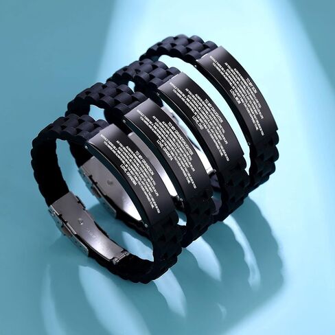 JF.JEWELRY Personalized Gifts to My Son, to My Daughter Husband Wife Bracelet, Son Bracelet from Mom and Dad, Son Gift for Graduation in Saudi Arabia